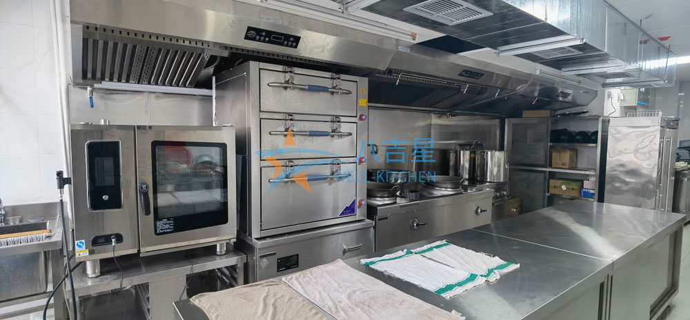 深圳貝特瑞31樓貴客接待廚房工程烹飪區(qū)