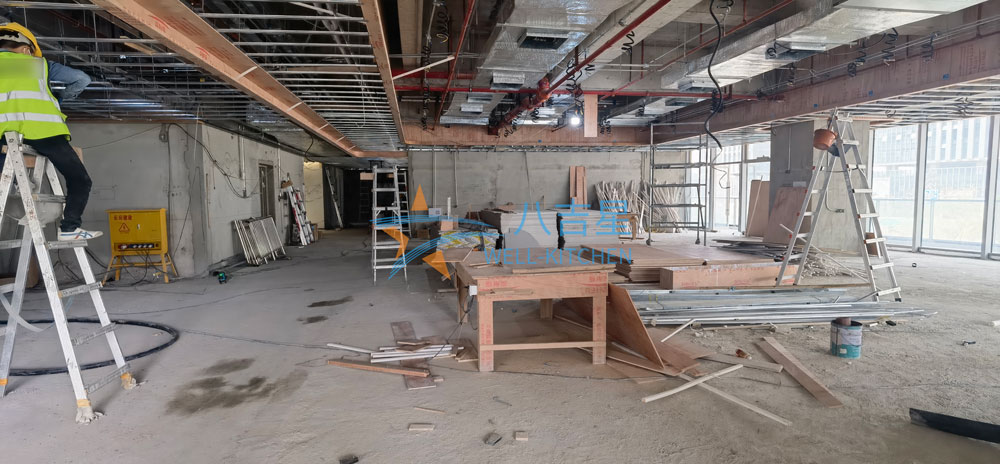 貝特瑞2樓員工食堂施工現(xiàn)場
