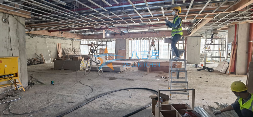 貝特瑞2樓員工食堂施工現(xiàn)場